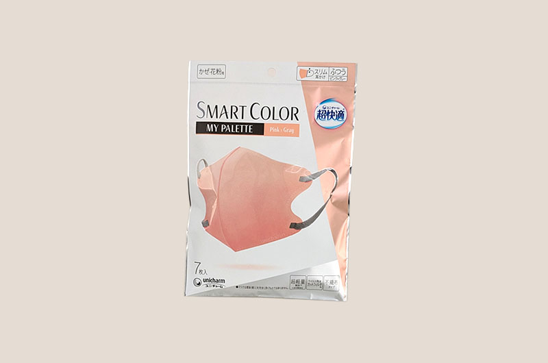 超快適マスク SMART COLOR MyPalette ピンク×グレー ふつう